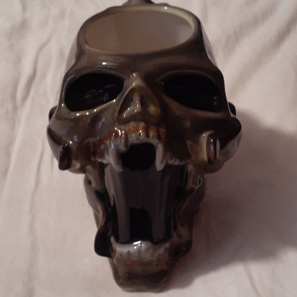 Crazy Rare 1997 PusHead Rebel Metallica Skull Mug